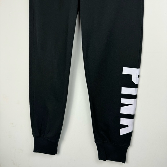 PINK Victoria’s Secret Everyday Lounge Relaxed Joggers Sz Small Black Logo - Picture 8 of 15